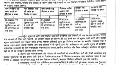 देहरादून में पंचायत उपचुनाव का कार्यक्रम घोषित, 30 सितंबर से भरे जाएंगे नामांकन पत्र