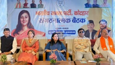 भाजपा प्रदेश सह-प्रभारी बांसुरी स्वराज का कोटद्वार एवं सतपुली में कार्यकर्ताओं ने किया स्वागत
