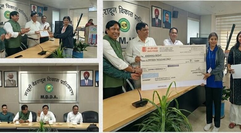एमडीडीए की नई पहचान को मिली रचनात्मक उड़ान, मैस्कॉट-स्लोगन प्रतियोगिता के विजेता सम्मानित