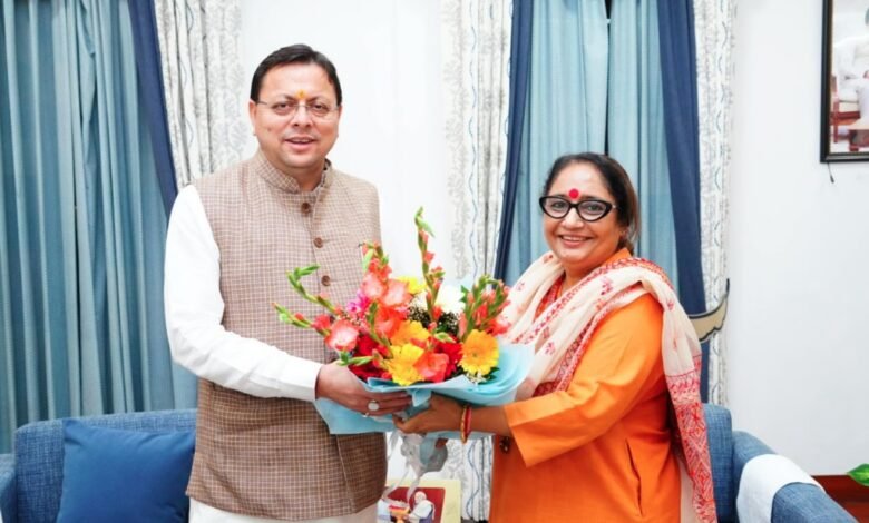 मुख्यमंत्री धामी से विधानसभा अध्यक्ष ऋतु खण्डूडी भूषण ने की भेंट